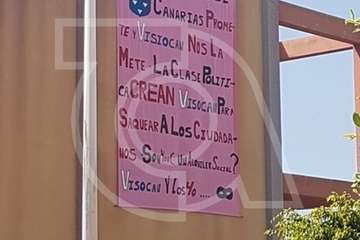 Las viviendas sociales de El Calero abrazan la lucha en Telde contra Visocan (Foto TA)